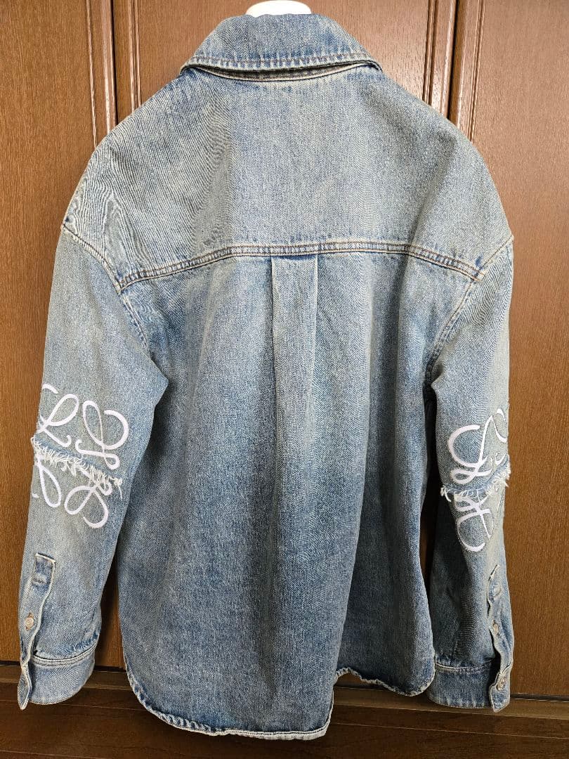ロエベ　デニムジャケット　デニムシャツ　アナグラム