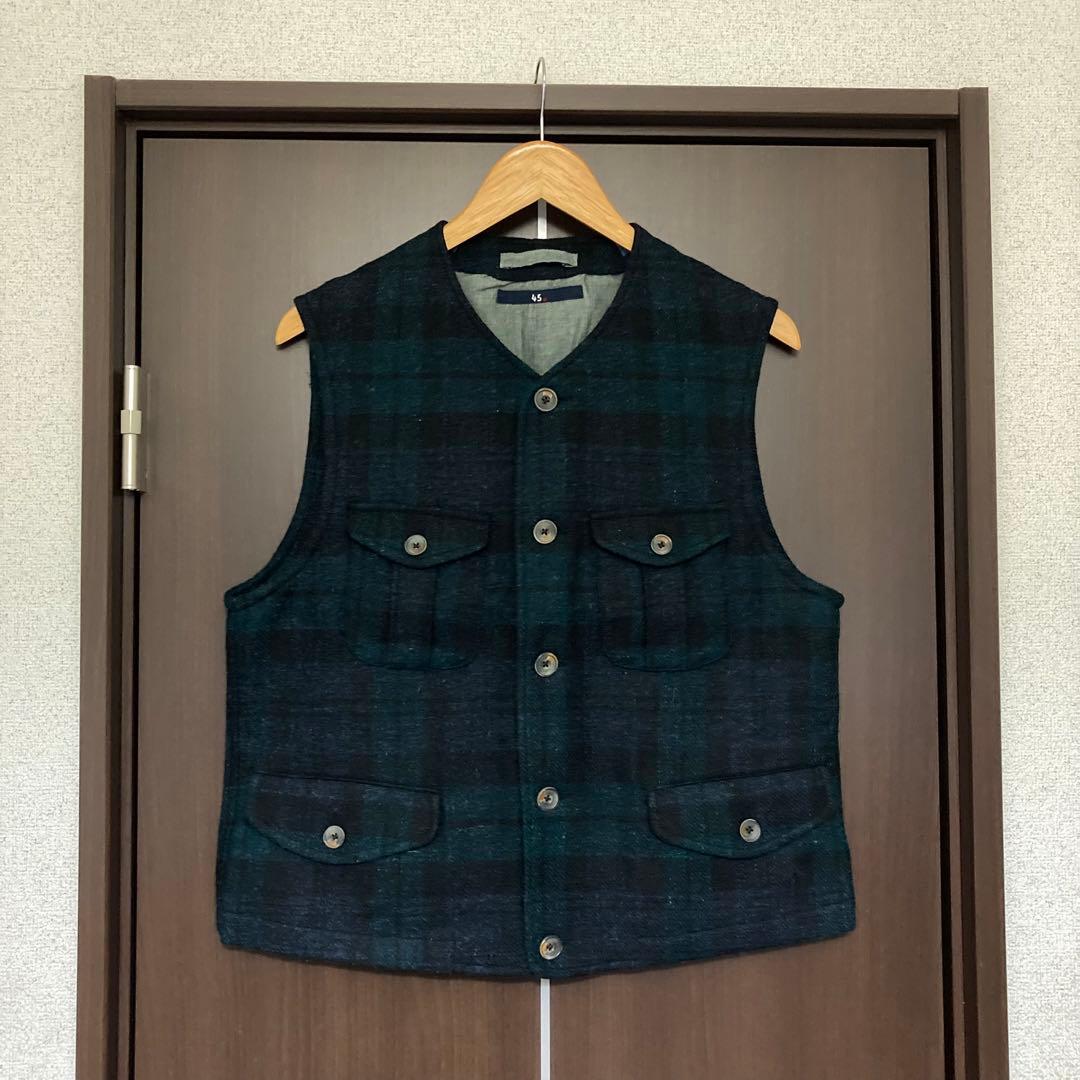 45R ブラックウォッチ ウールベスト　チェック柄　ユニセックス　4