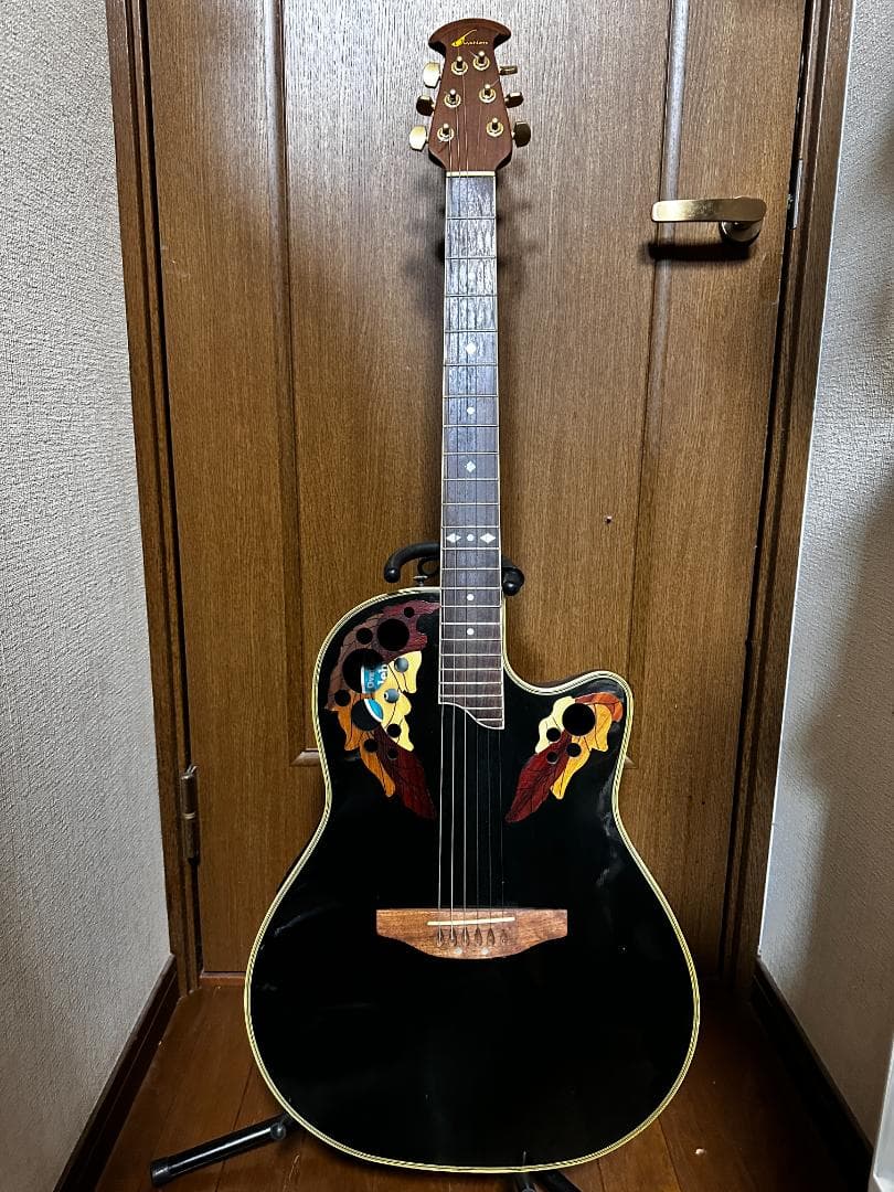 Ovation CS247 ブラック エレアコ ハードケース付