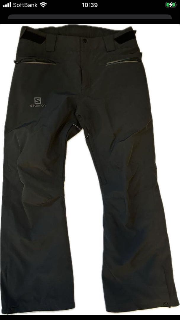 Salomon メンズスキーウェア黒のジャケットと黒パンツ セット