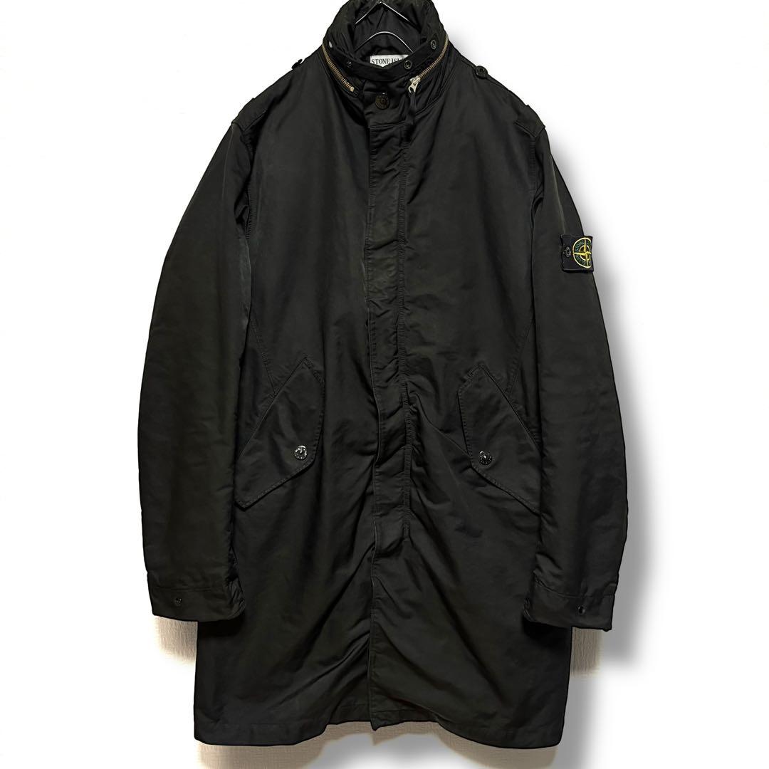 09aw/ストーンアイランド/ミリタリーモッズコート/黒/M