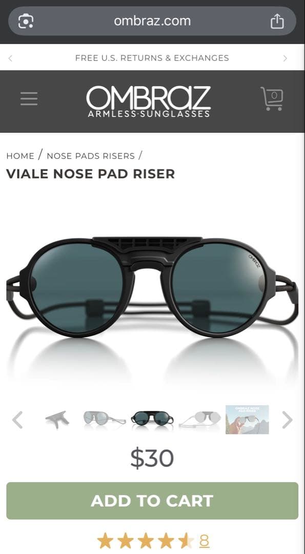 q*3様 ombraz VIALE NOSE PAD RISER