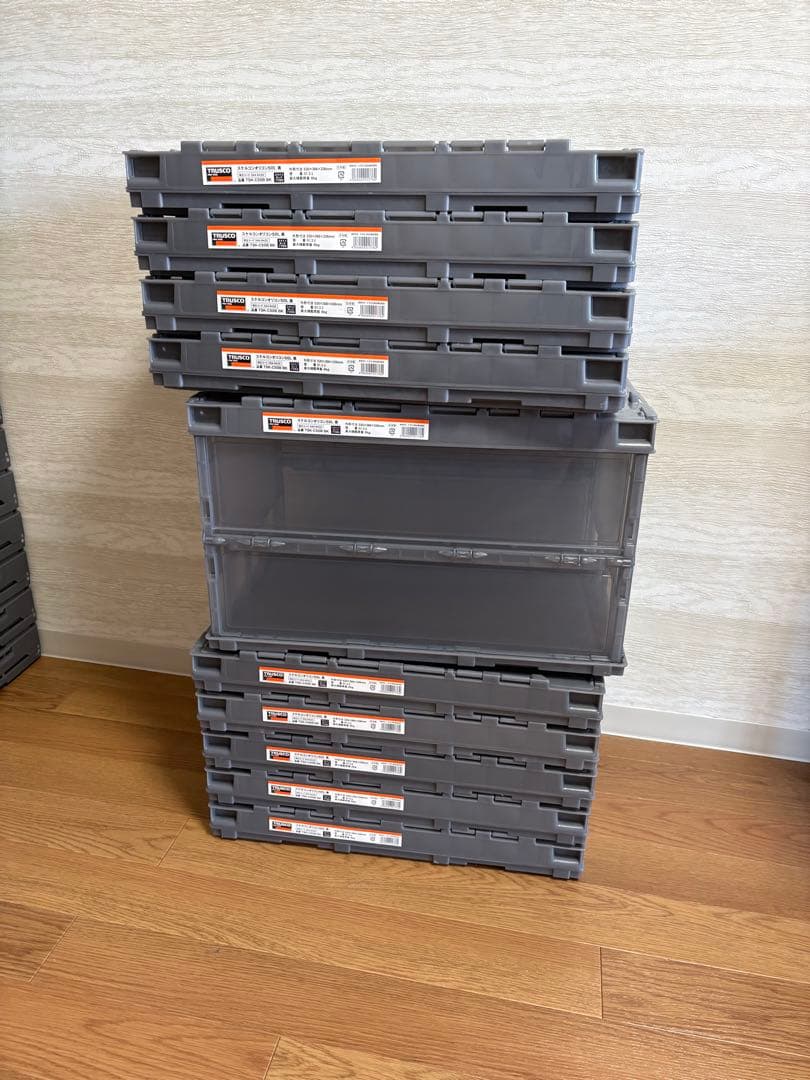 トラスコ 折りたたみコンテナ×10個