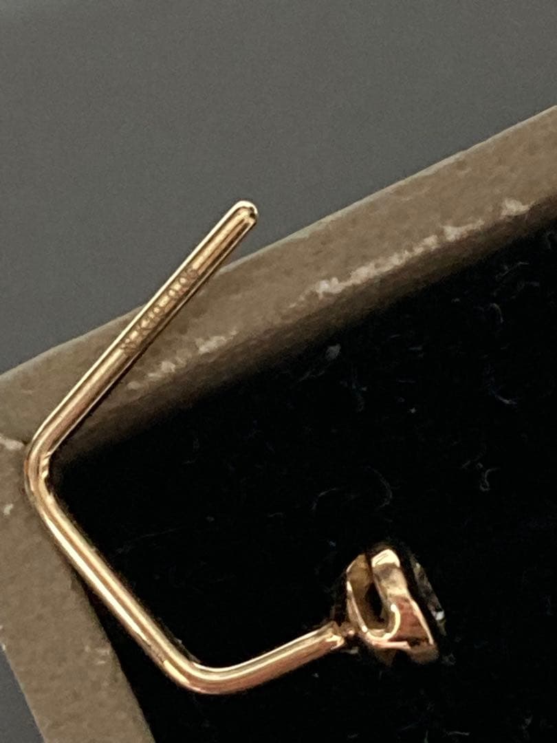 美品　hirotaka ヒロタカ　ダイヤモンド　オニキス　ピアス　片耳　k10