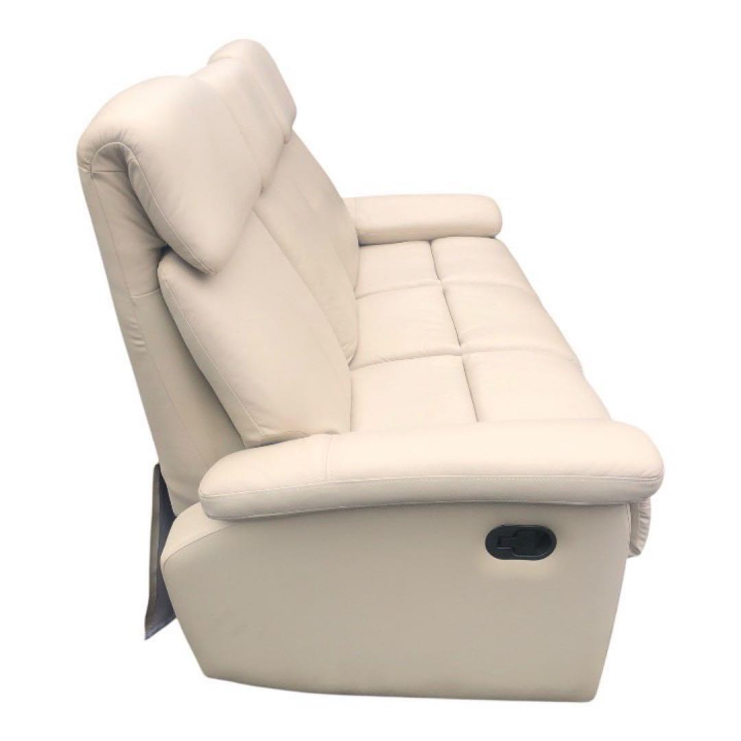 限定配送 手動 ソファ 3人掛け インテリア ベージュ 羽 N