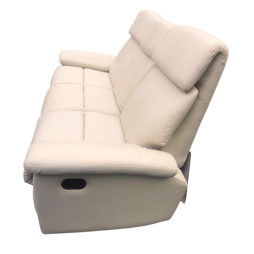 限定配送 手動 ソファ 3人掛け インテリア ベージュ 羽 N