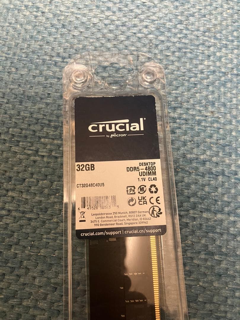 メモリー crucial DDR5 4800 32GB