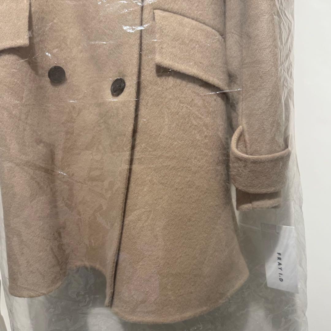 FRAY I.D ウールリバーミドルAラインコート キャメル