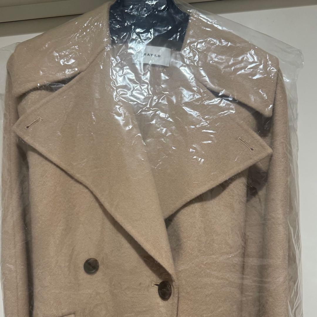 FRAY I.D ウールリバーミドルAラインコート キャメル