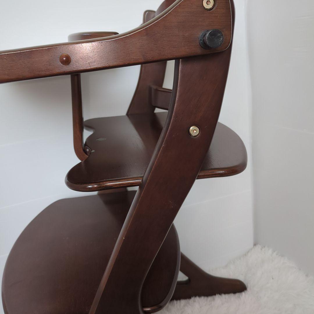 【美品 】大和屋 すくすくハイチェアテーブル＆ガード付き ブラウン