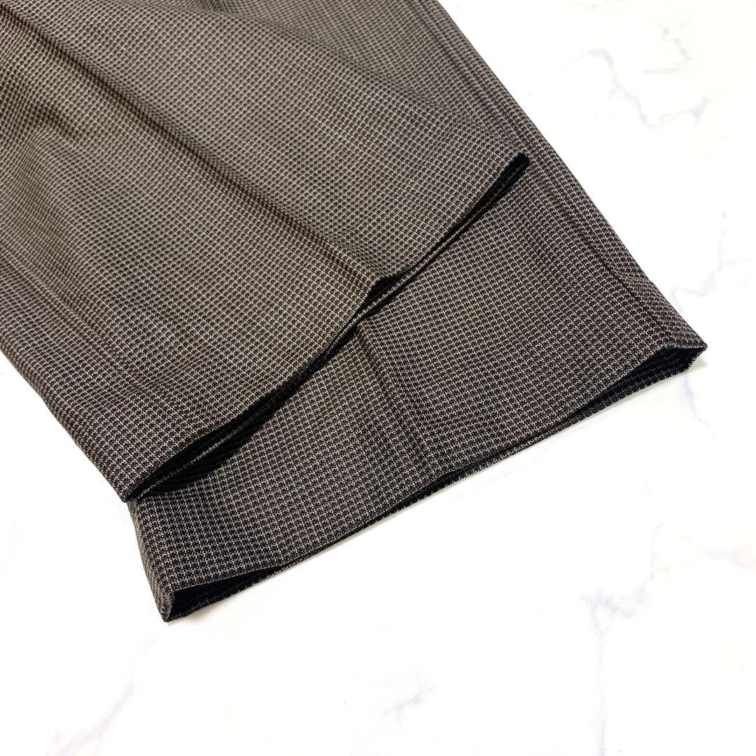 【美品　特大4L！シルク】エトロ　スーツセットアップ　ペイズリー柄　ブラウン　茶