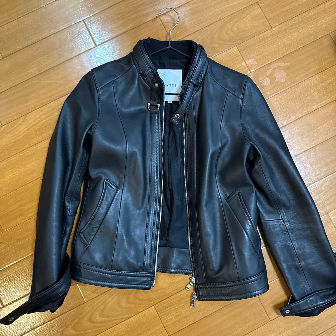 新品未使用LOVELESS ラブレスレザーナビゲーターシングルライダース 36