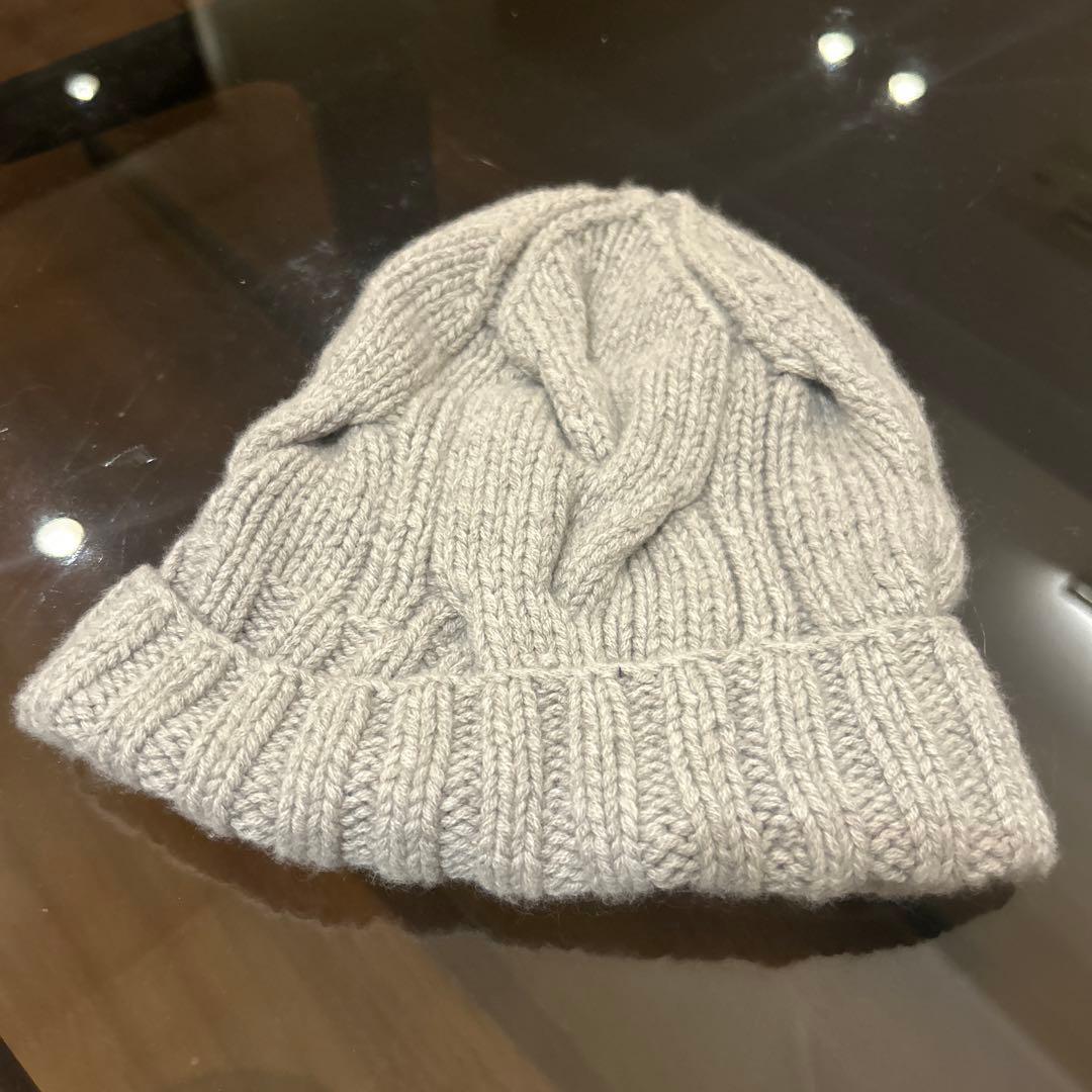 ロロピアーナ　カシミヤ100% ニット帽　ライトグレー