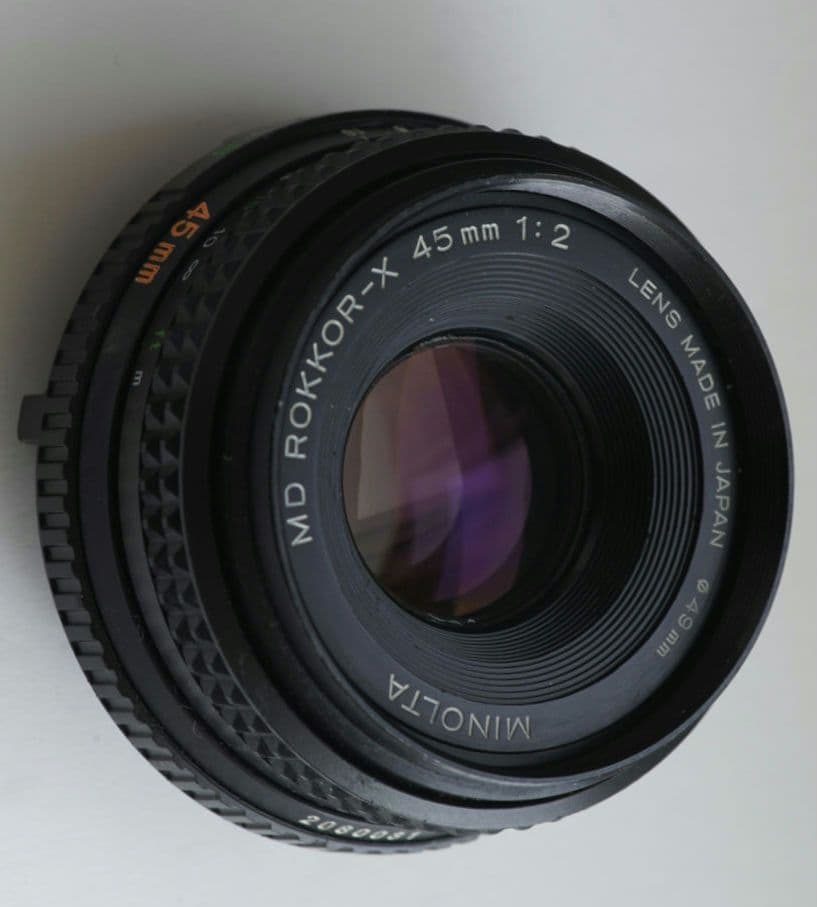 【良品・レア】MD ROKKOR-X 45mm F2 ミノルタ パンケーキレンズ