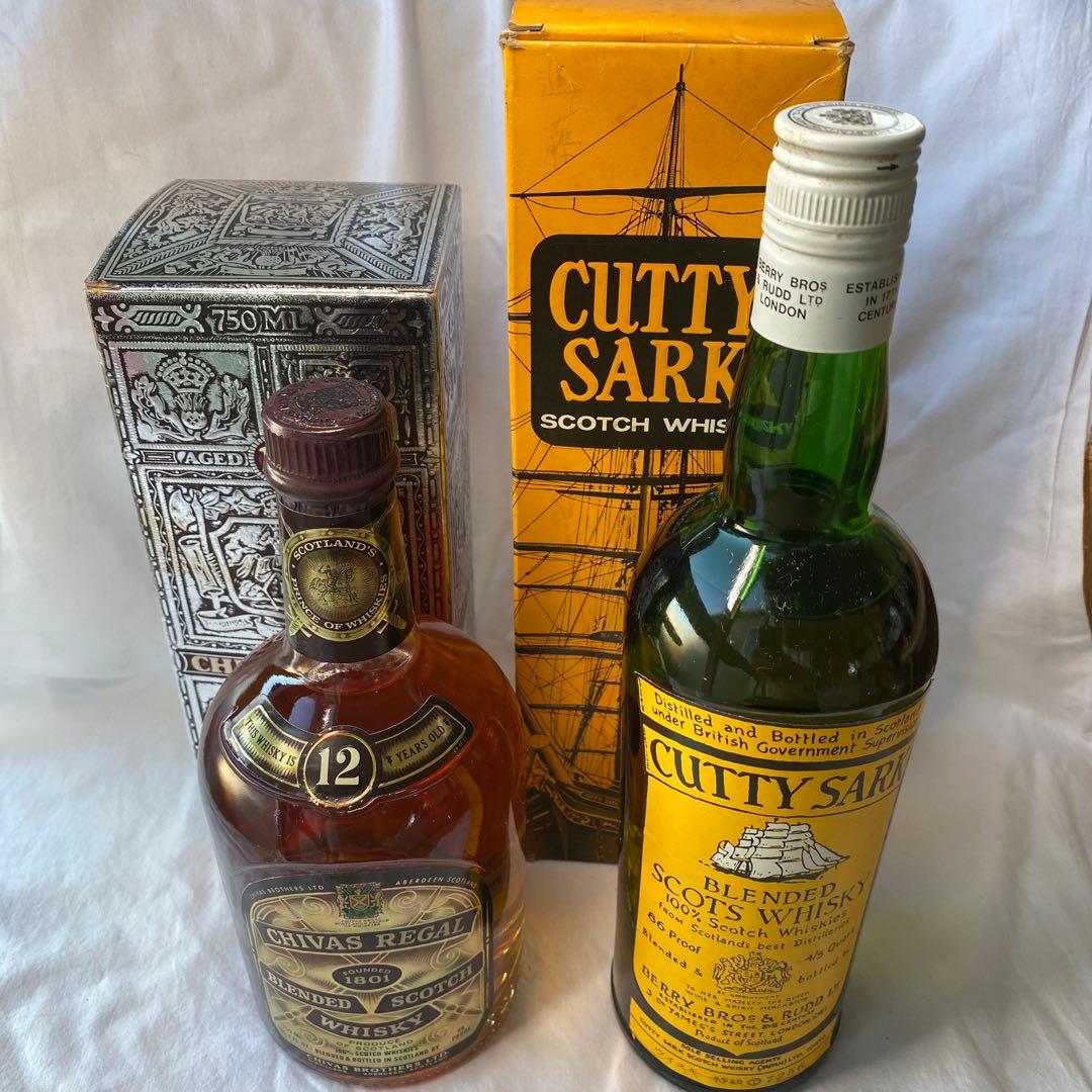 【希少・古酒】シーバスリーガル12年 ＆ カティサーク 旧ボトル 2本セット