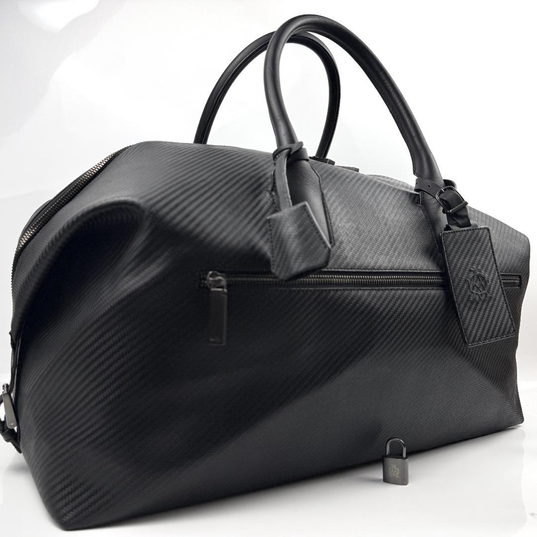 専用中　dunhill シャーシ ボストンバック カーボン ブラック 大容量