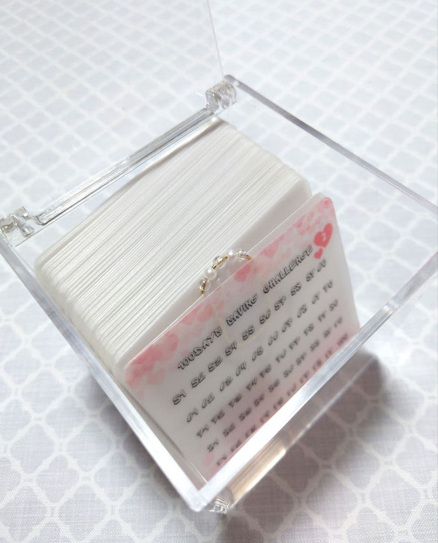 ゆう100DaysSavingChallengeBOX　ハートクマデザイン