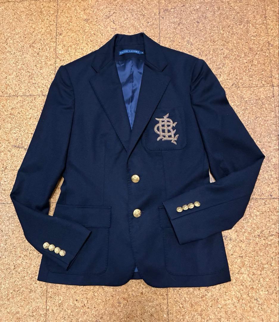 【極美品】ポロラルフローレン 紺ブレ 金ボタン 金糸ロゴ刺繍 イタリア製 4