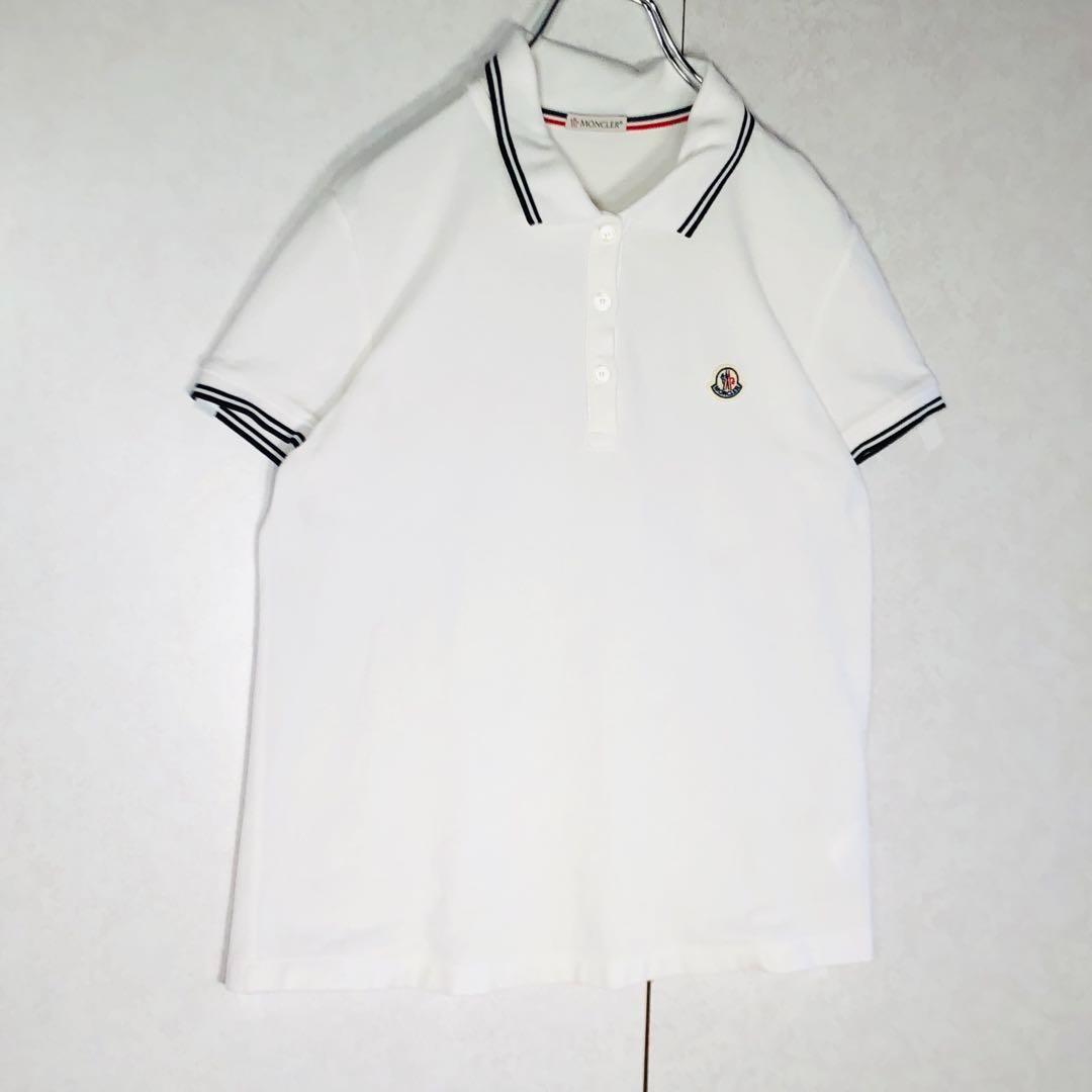 【人気デザイン】モンクレール バイカラー ワンポイント刺繍ロゴ 半袖ポロシャツ