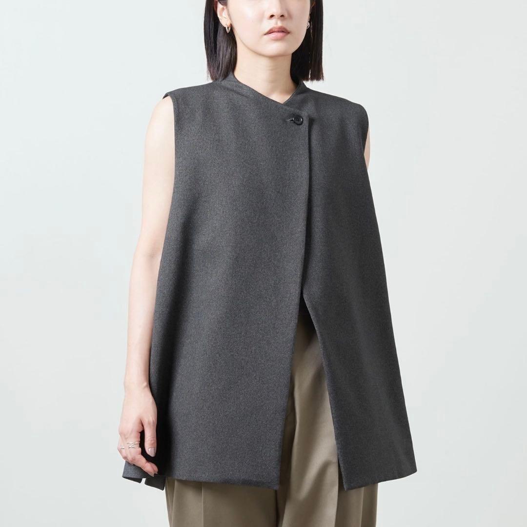 美品 人気 マルゥユナイテッドアローズ ウエストベルトジレ グレー