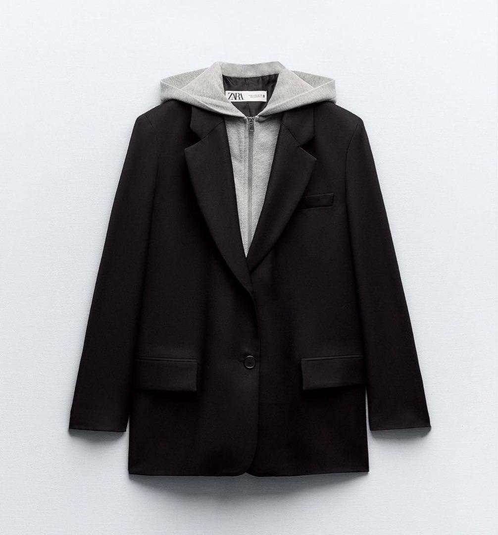 コンビブレザーフード　ジャケット　ZARA