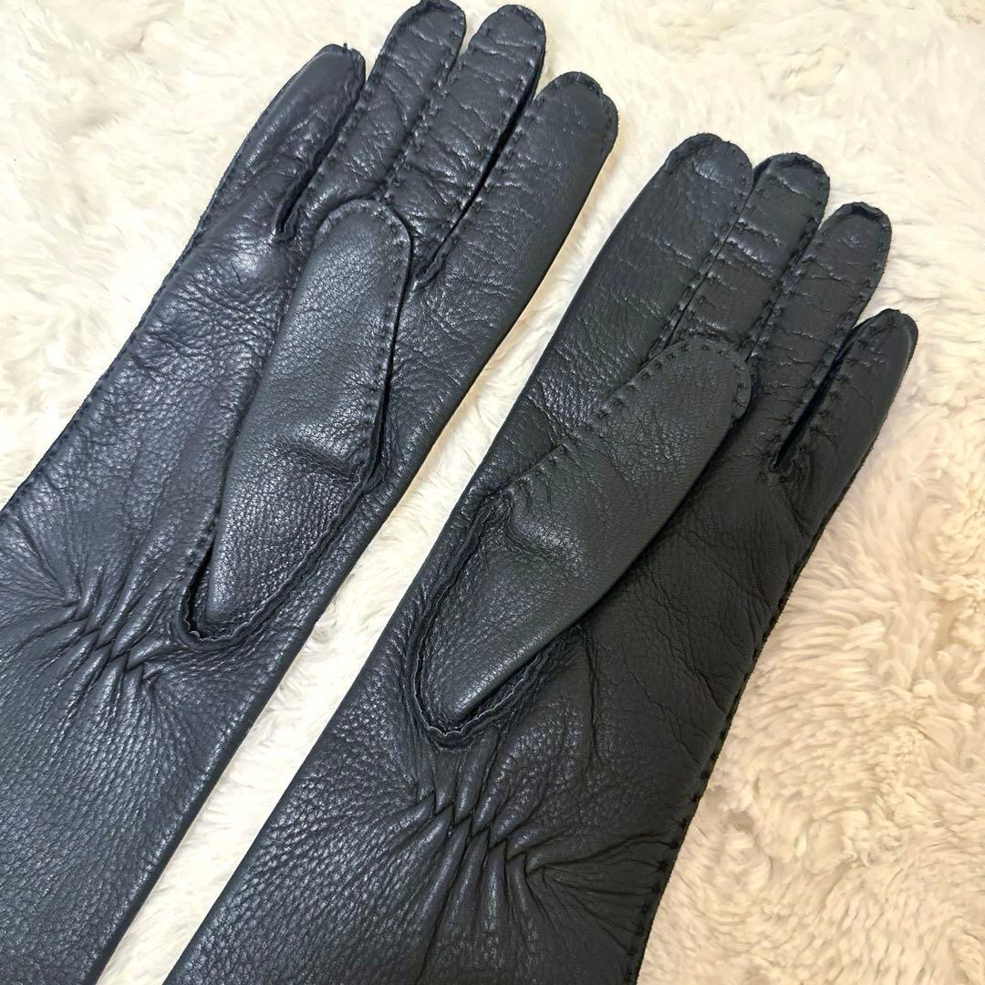 MIU MIU ミュウミュウ ロングレザー手袋 ブラック　7