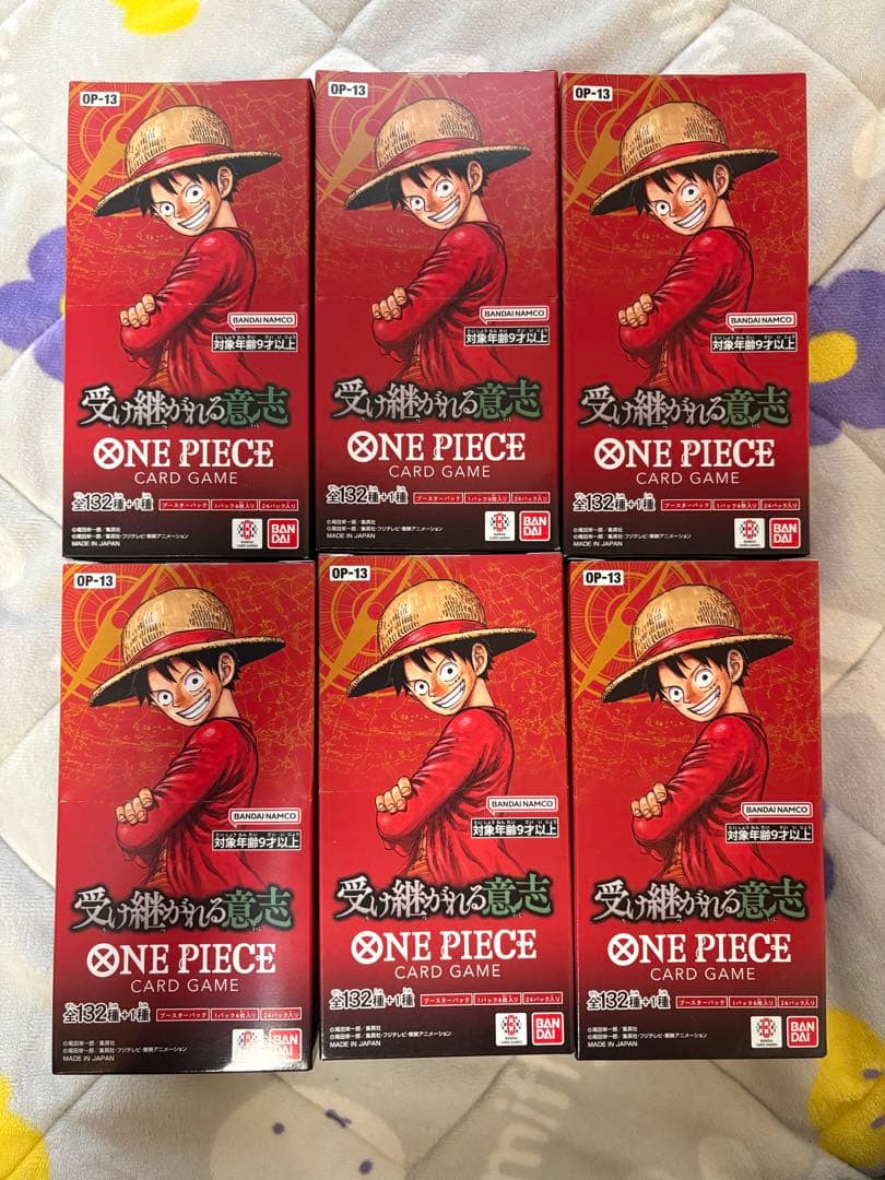 受け継がれる意志 新品未開封 テープ付き 6BOX ワンピースカードゲーム