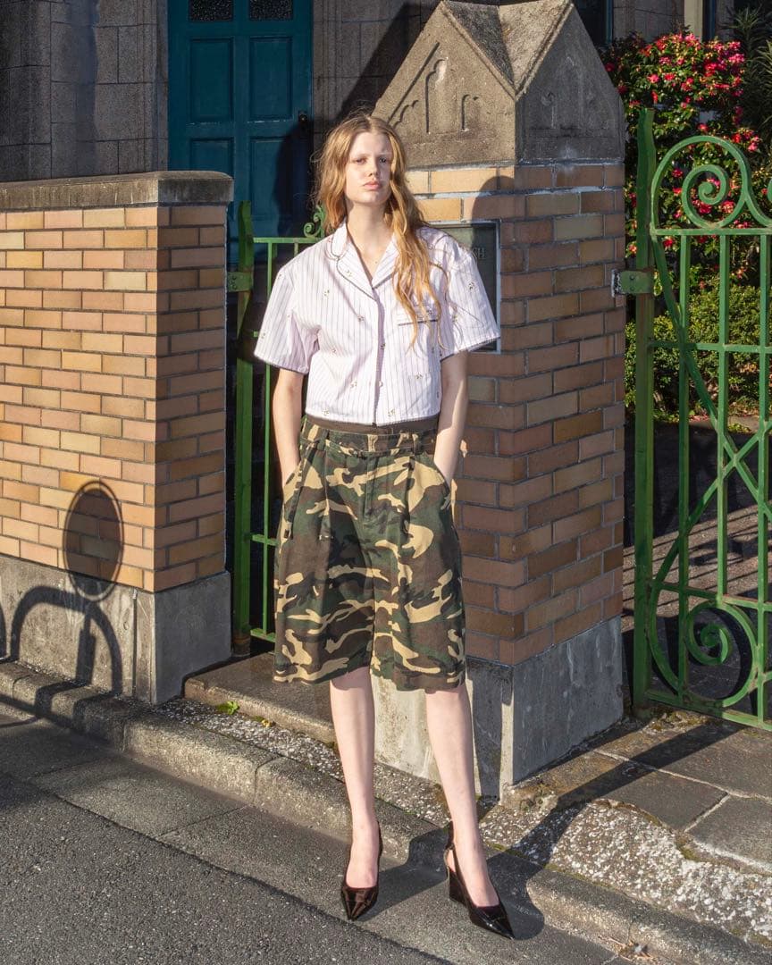 2WAYダブルウエストカーブハーフパンツ