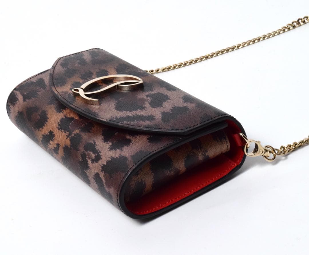 未使用 クリスチャンルブタン LOUBI54 レオパード ウォレットバッグ 財布