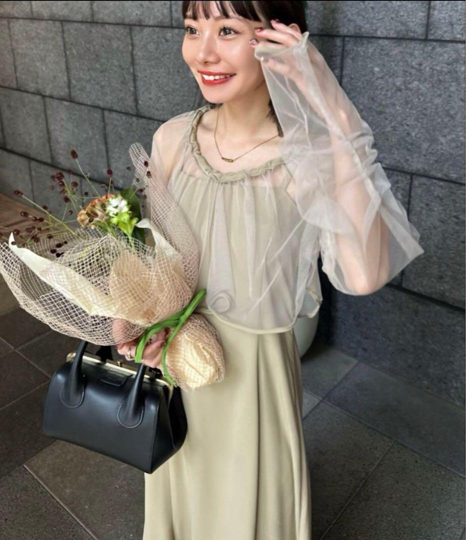 【ゆう】hinari オケージョンドレス　グリーン　Sサイズ