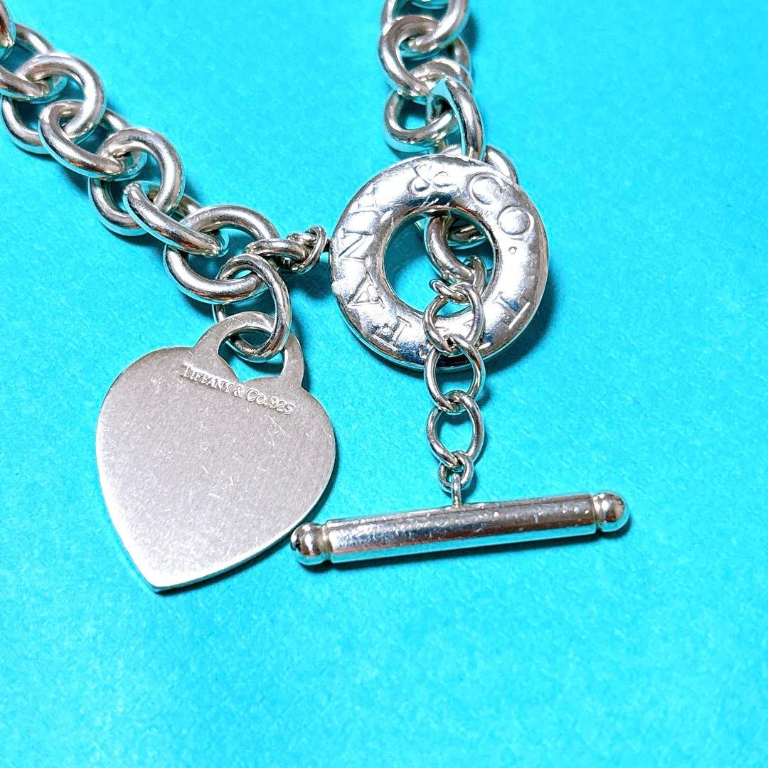 【美品】41.5cm ティファニー ハート トグル ネックレス SV925