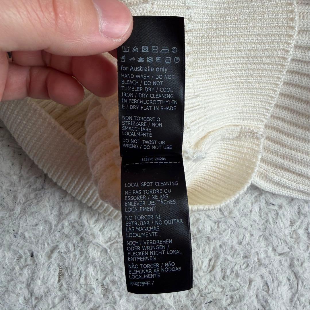 極美品Lサイズ相当　ザノーネ　タートルネックセーター　ケーブルニット　ホワイト