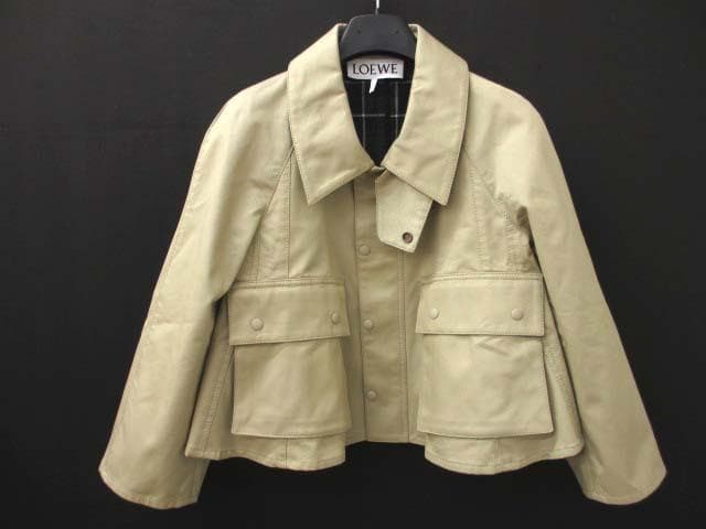 美品 LOEWE ロエベ 24-25AW コットン トラペーズジャケット 36