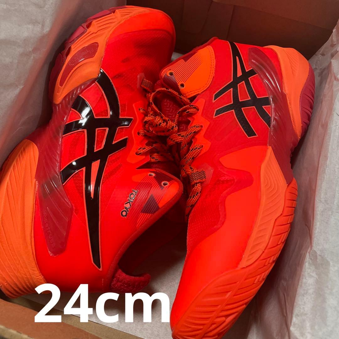 asics メタライズ バレーボールシューズ メンズ24cm