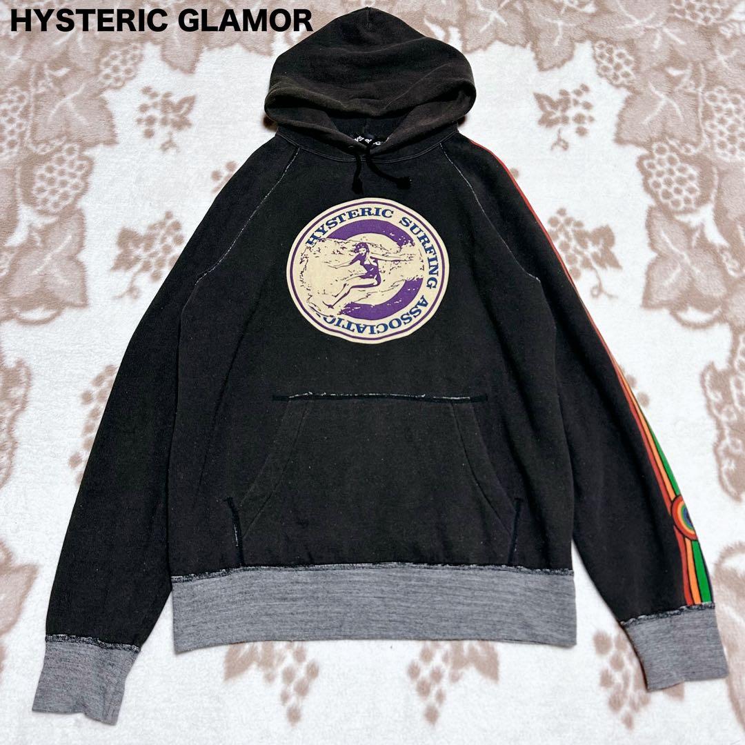 ヒステリックグラマー サーフガール プルオーバー パーカー ラグランフーディ