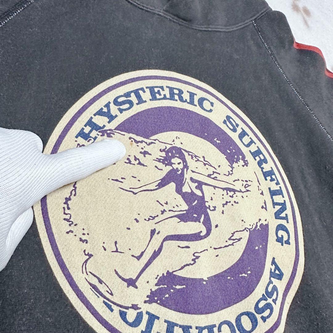 ヒステリックグラマー サーフガール プルオーバー パーカー ラグランフーディ