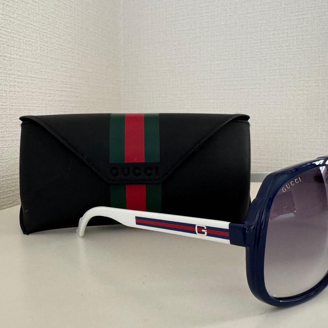 グッチ GUCCI サングラス アビエーター ブルー