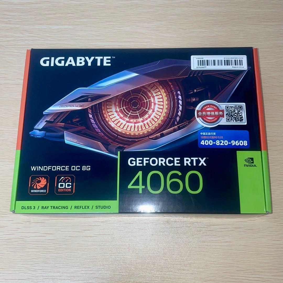 グラフィックボード・グラボ・ビデオカード GIGABYTE GEFORCE RTX4060 WINDFORCE OC 8G