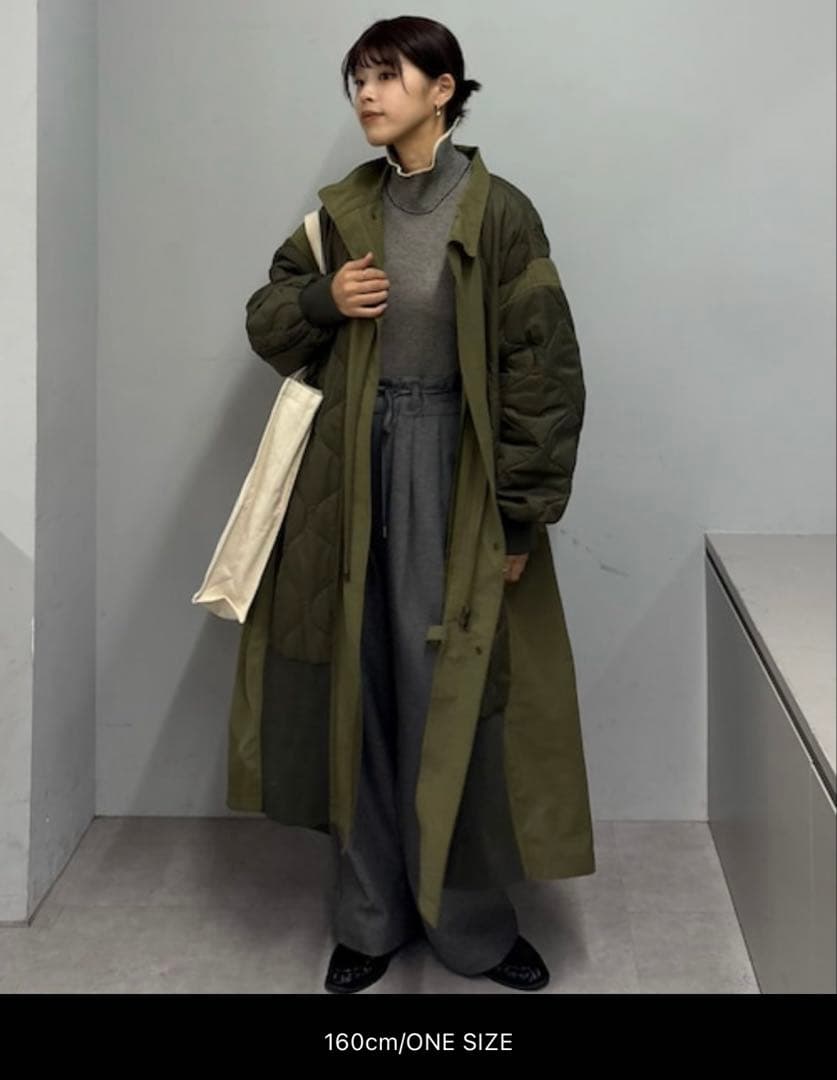 nakajinコート エシンタ　切替マキシミリタリーコート