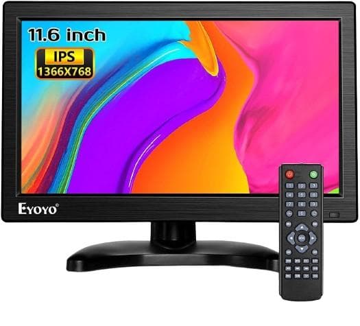 12インチ小型モニター - 全視野式IPS、HDMI、スピーカー内蔵