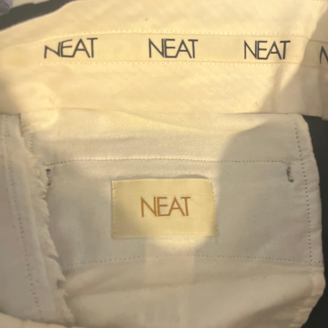 即完 NEAT チョークストライプ グランピアンズウールデーパードスラックス