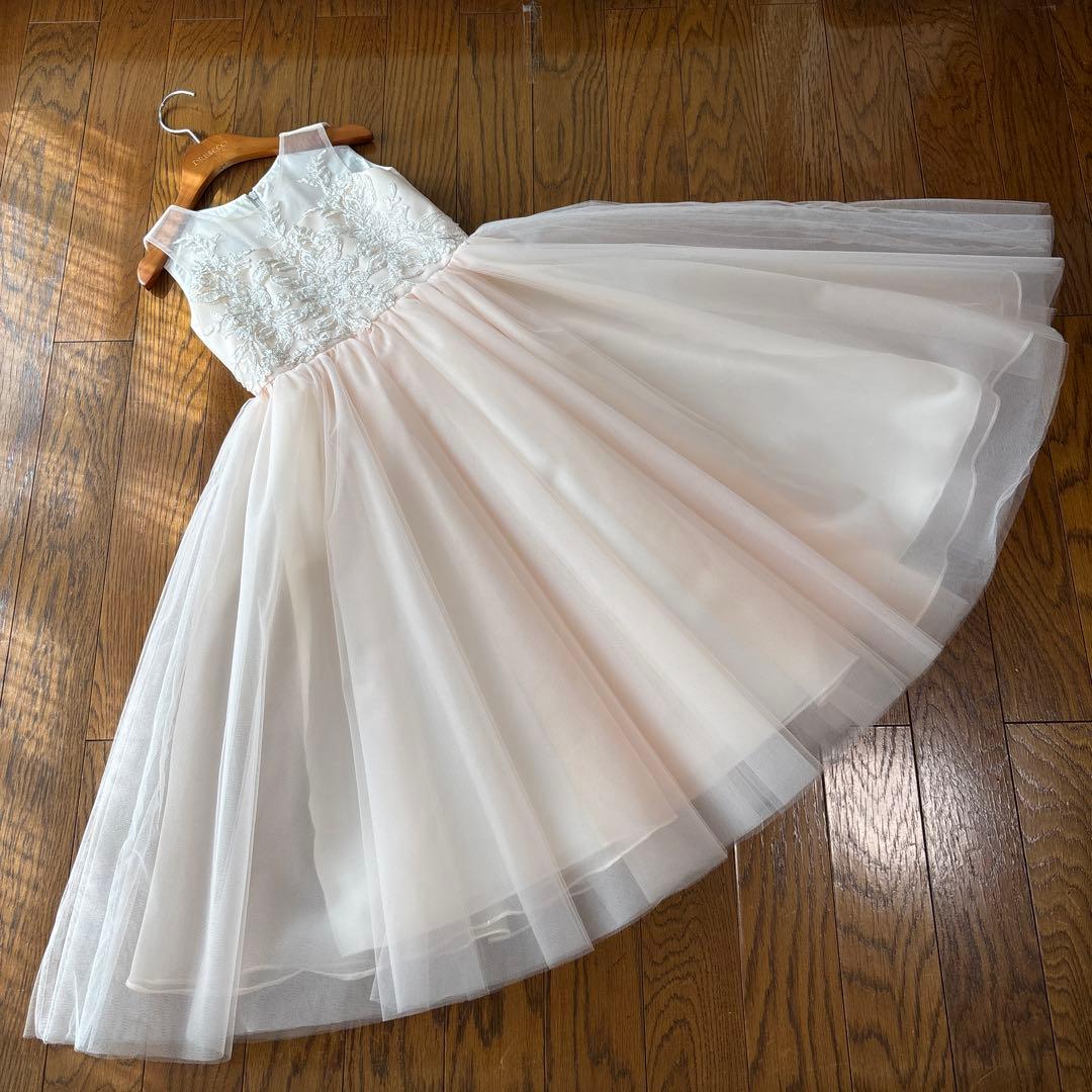 美品　DRESCCO サーモンピンクドレス　130