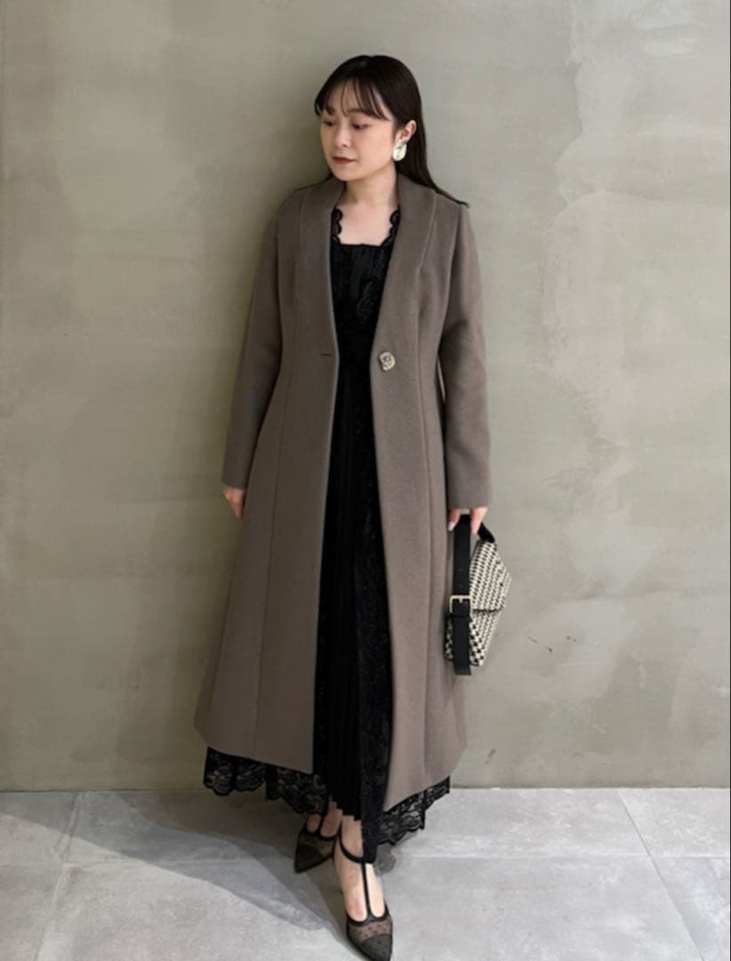 LILY BROWN レイヤードシャイニーグラスドレス