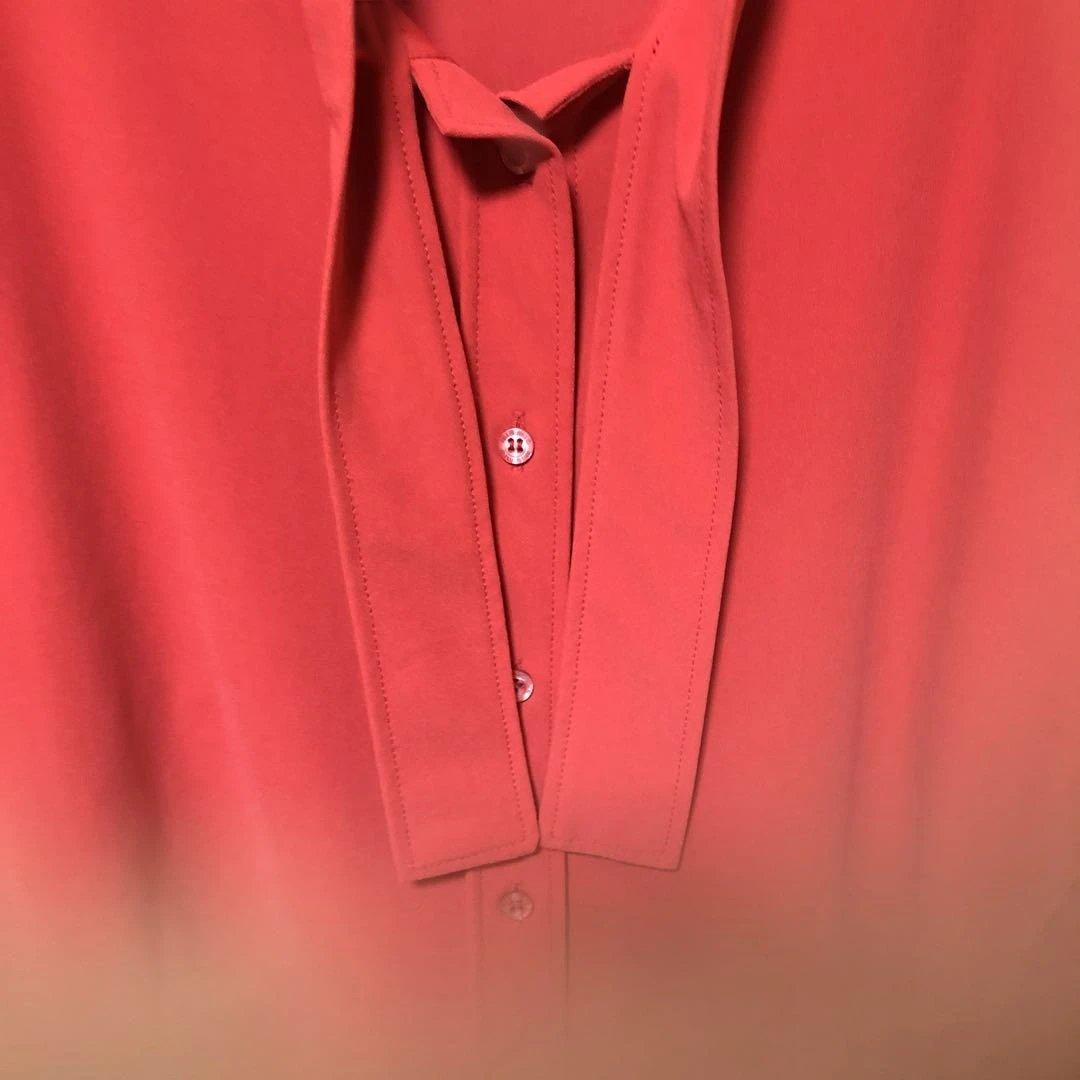 miu miu リボン付きレッドシャツ