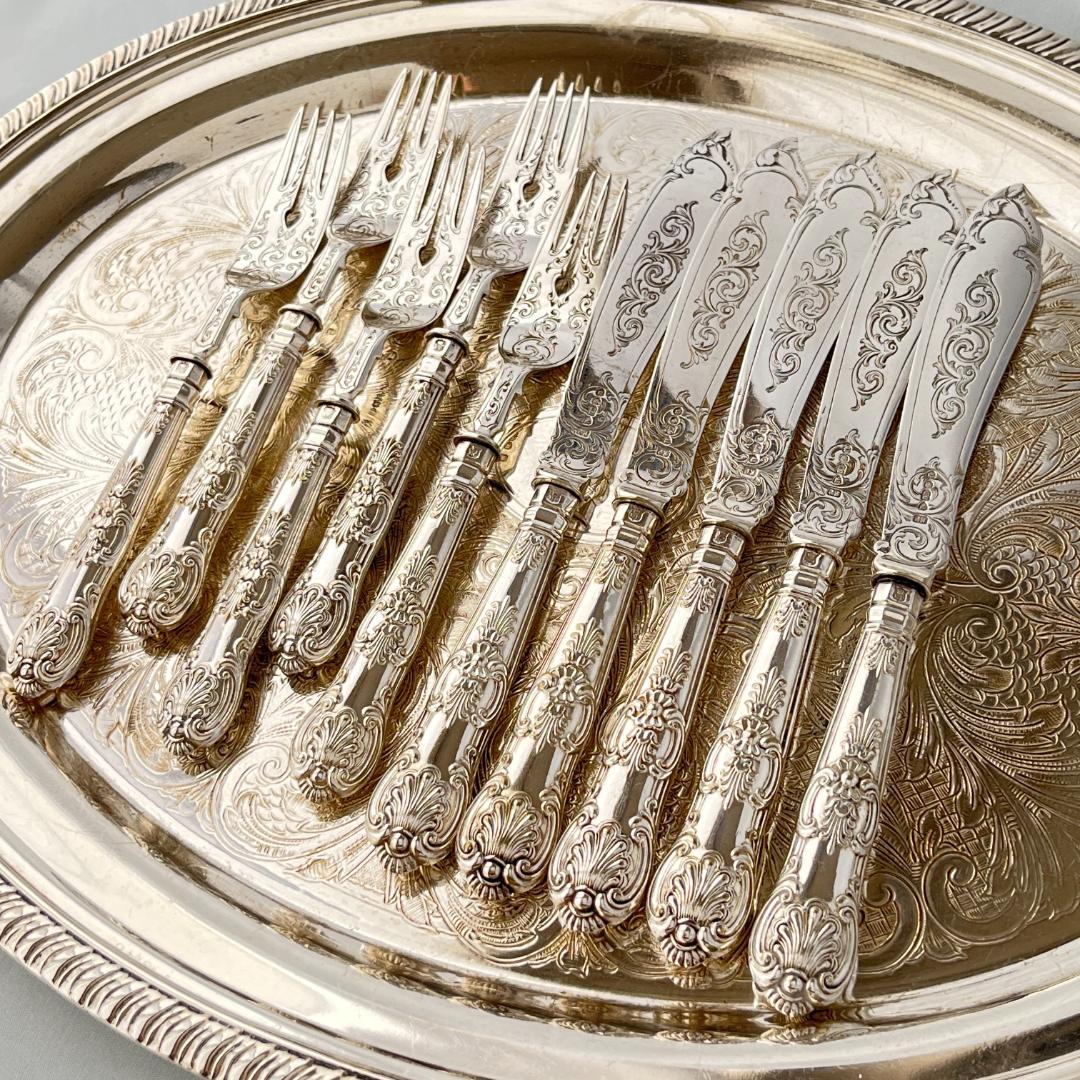 【John Gough】 キングスパターンのナイフ/フォーク 豪奢！！