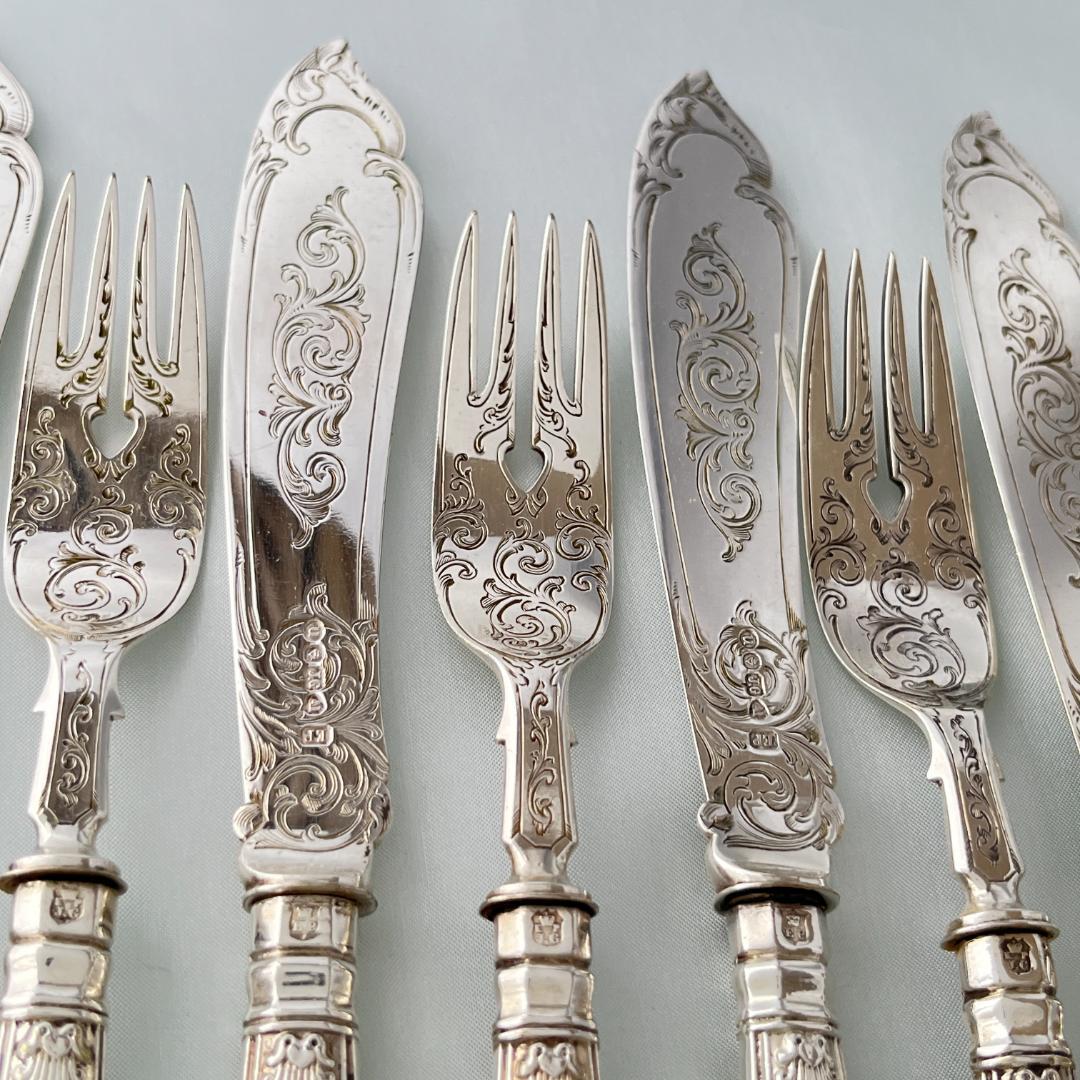 【John Gough】 キングスパターンのナイフ/フォーク 豪奢！！