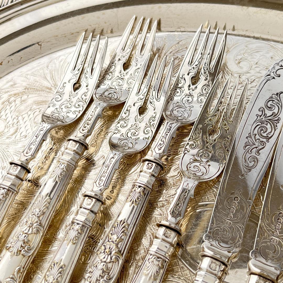 【John Gough】 キングスパターンのナイフ/フォーク 豪奢！！