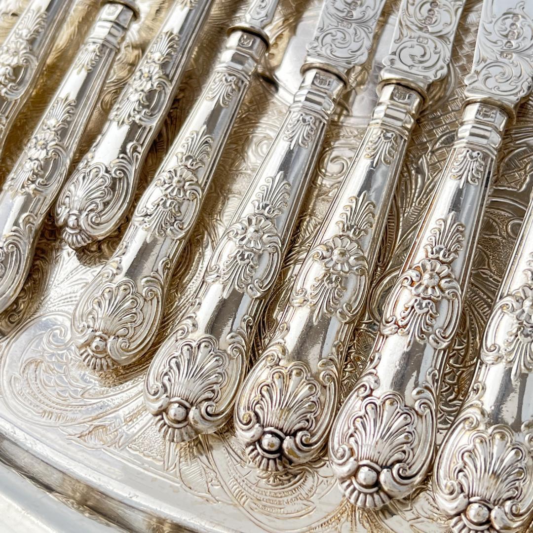 【John Gough】 キングスパターンのナイフ/フォーク 豪奢！！