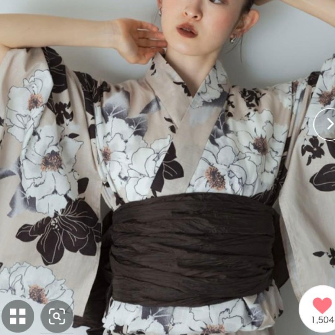 SENSE OF PLACE 浴衣2点セットB（黒梅）