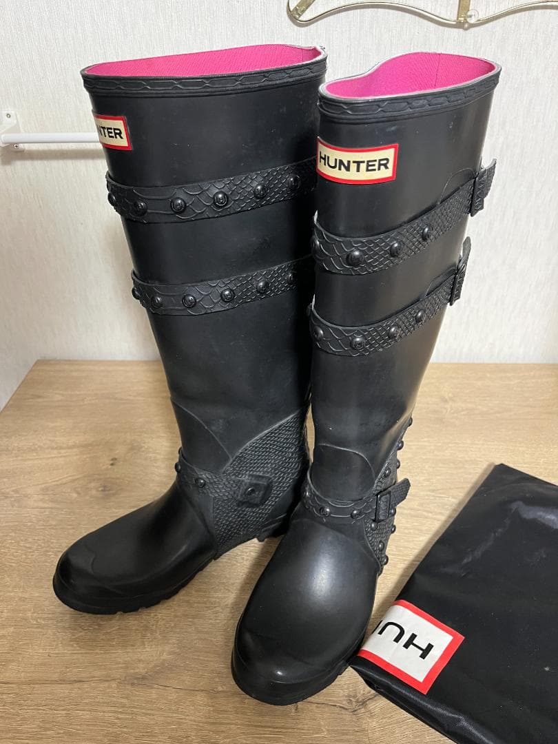 【希少品】HUNTER ロングブーツ　レインブーツ